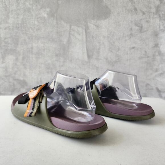 Chaco Sandals Womens Size 9 Moss Green Orange Chillos Slide - Picture 6 of 11